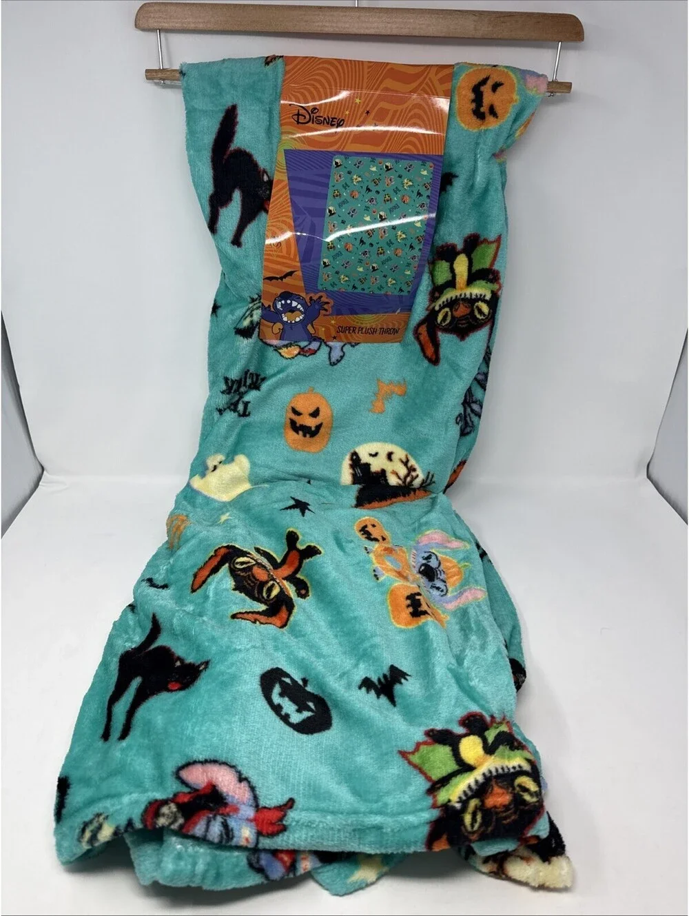 Disney Super Plush Throw Stitch Halloween Soft Blanket